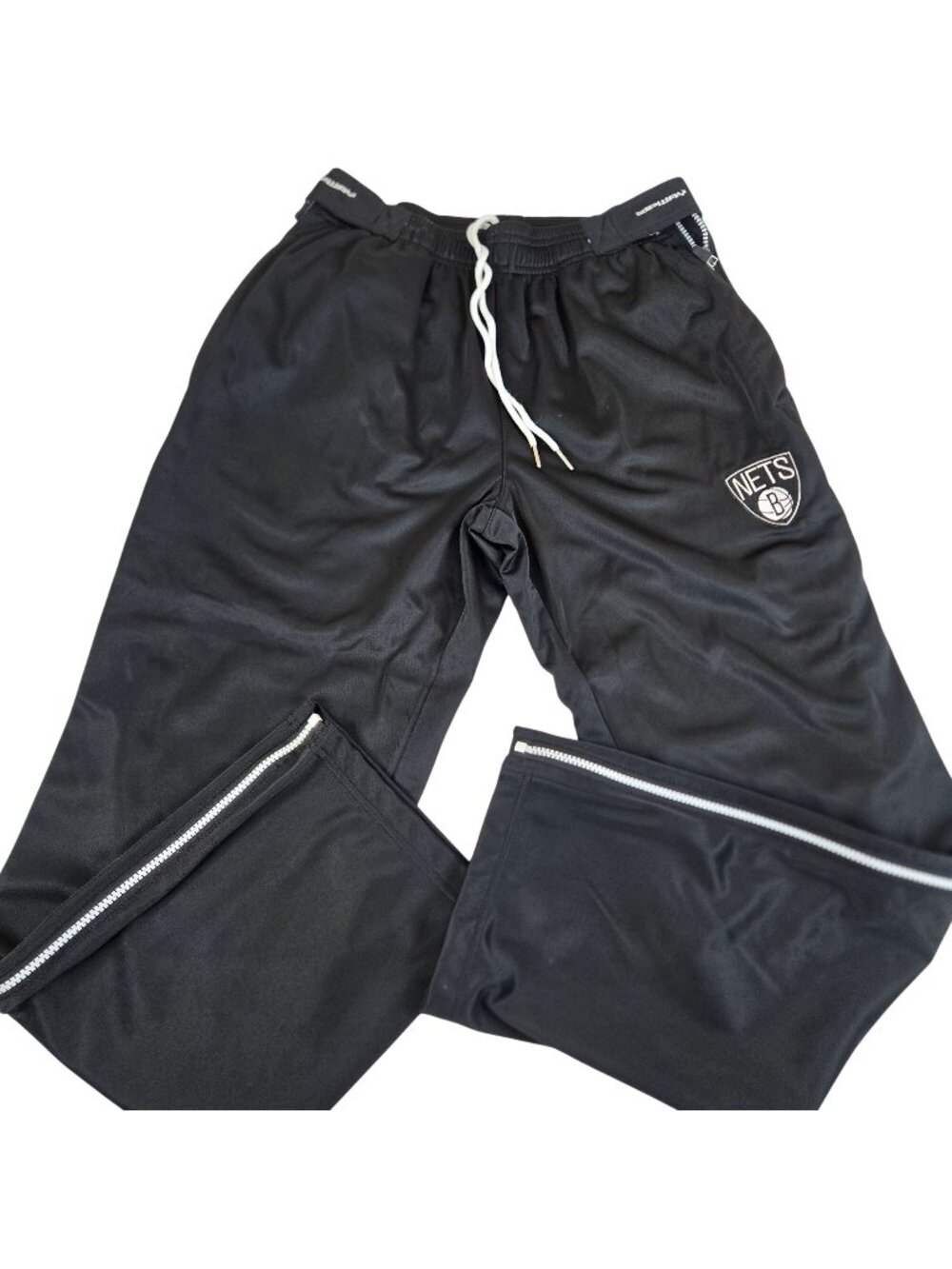 NBA Brooklyn Nets Black Zipway Tearaway Track Pants Mens Size M